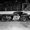 By the early 80's the Late Model cars didn't look much like their street car counter part. Here Jim Johnson #23 lines up for a race